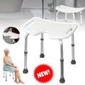 Badhocker bis 136kg Duschhocker Quadrat höhenverstellbarer Verstellbar Weiß 51cm