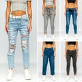 Freizeithose Jeans Hose Denim Classic Clubwear Unifarben Damen Mix BOLF Casual