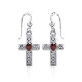 Keltisches Kreuz 925 Sterling Silber Ohrringe Auswahl Von Herz Edelstein Schmuck