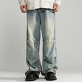 Freizeitjeans für Herren mit Distressed-Details und bequemem Loose Fit Design
