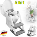 Toilettentrainer Kinder 2 in 1 Toilettensitz mit Treppe Kissengriff WC Sitz DHL