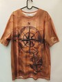 Braunes maritimes  Herren T-Shirt Kompass Gr. XL