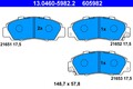 ATE Bremsbelagsatz Scheibenbremse 13.0460-5982.2 für HONDA CR ACCORD CIVIC MC MB