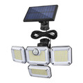 333LED Solarleuchte mit Bewegungsmelder Außen Solarlampe Garten Strahler Wand
