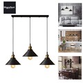 3-flammige Pendelleuchte Industrielle Hängelampe Style Edison Retro Pendellam...