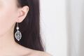 925 Silber Damen Perlen Ohrringe Ohrhänger Hochzeit Schmuck Schmuck Kreolen NEU