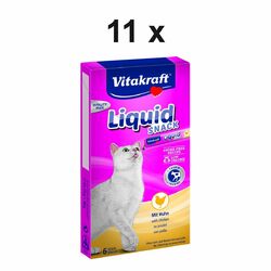 Vitakraft Katzensnack Cat Liquid Snack Huhn - 11 x 90g - Katze Leckerli Katzen