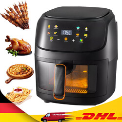 1800W Heißluftfritteuse XXL Air Fryer Fritteusen Heißluft Ofen Friteuse Schwarz