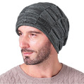 Mütze Wintermütze Strickmütze Gefüttert Unisex Beanie Fleece Fell  Warm