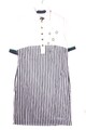 PETER HAHN Strickkleid Damen Kleid Gr. DE 46 weiß-dunkelblau Casual-Look