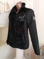 SOCCX Sweatjacke Damen Softshell Jacke Jacket Black GR 36 S edel Plüsch Schwarz