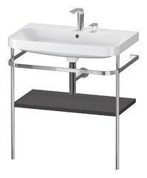 Duravit Happy D.2 Plus C-Shaped Set mit Metallkonsole mit 2 Hahnlöchern 775 x...