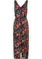 Kleid aus nachhaltiger Viskose Gr. 46 Schwarz Chillirot Damen-Sommerkleid Neu