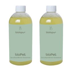 Biolopur BioPet Geruchsentferner 2 x 1000 ml KONZENTRAT ergibt 20 l Fertiglösung
