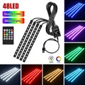 4x 48 LED RGB Auto Fußraumbeleuchtung Innenraum USB Ambientebeleuchtung Set