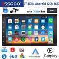 7'' 2 DIN Autoradio DAB+ Android 12 Carplay GPS NAVI RDS BT WIFI Mikrofon Kamera