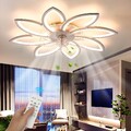 RGB LED Lüfter Deckenlampe mit Fernbedienung 72W Dimmbar Deckenventilator 86cm