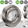 LED Deckenstrahler flach 35mm Decken Einbau Lampe Set 230V 5W 50° opt dim PREMIO