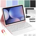 Hülle mit Touchpad Tastatur Maus für Samsung Galaxy Tab S10 S9 FE S9 S8 QWERTZ