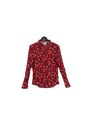 Seasalt Damenhemd UK 14 rot Blumenmuster 100 % Baumwolle Langarm Kragen Basic