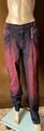 MARINA SPORT stretch cotton jeans Woman, black red, size IT 44 US 8