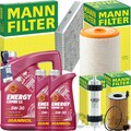 MANN INSPEKTIONSPAKET+MANNOL 5W-30 ÖL passend für 3.0 TDI AUDI A6 C7 A7 AB 2014