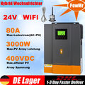 PowMr 3000W 24V Solar Wechselrichter Hybrid Mit WiFi Reine Sinuswelle MPPT 80A