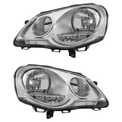 Scheinwerfer Set rechts & links Chrom H1/H7 für VW Polo 9N_ 9A4 9A2 9N2
