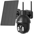 ANRAN 5MP WLAN Solar/Akku Kabellose WLAN Überwachungskamera Aussen IR PTZ Kamera