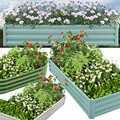  Hochbeet Metall verzinkter Stahl Gemüsebeet Pflanzbeet Garten Oval/Rechteckig