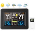 Wetterstation Funk Mit Farbdisplay Thermometer Innen-Außensensor Digitale Wecker