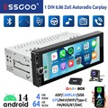 Autoradio DAB Android 14 4+64G Universal 1DIN Carplay Kam GPS Navi USB Typ-C RDS