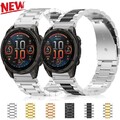Quick Fit Edelstahl Armband Ersatz für Garmin Fenix 8 E 7/7X 6/6X Pro 5/5X Plus