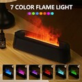 Aroma Diffuser mit Siebenfarbige Flamme Effekt Luftbefeuchter und Nachtlicht