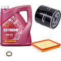 KRAFT Inspektionspaket 5 L MANNOL Extreme 5W-40 für Opel Astra G CC 1.6 16V 1.4