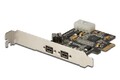 Digitus Netzwerk -Karten- Firewire 800 PCIe Card 2x9-Pin Extern + 1x9-Pin Intern