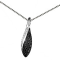 Goldmaid Kette Glamour 925 Silber 10 weisse und 38 schwarze kubische Zirkonia