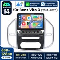 6GB+128G Carplay Für Benz Vito W447 Android13 Autoradio GPS Navi BT 4G WIFI SWC
