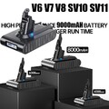 LED 9000mAh Akku Für Dyson V6 V7 V8 SV10 SV11 Absolute Pro Animal Staubsauger DE