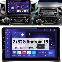 Für VW T5 Multivan Touareg Transporter Android 15 DAB+ Autoradio GPS Navi BT SWC