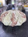 Vintage Blumen Lampenschirm Kuppel gewellt Mid Century Kitsch Retro Deckenschirm