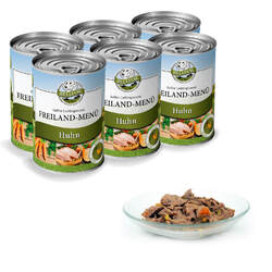 Bellfor Freiland-Menü - Nassfutter mit Huhn - getreidefrei 6 x 400 g