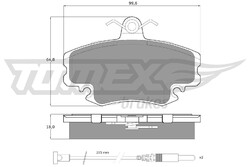 TOMEX Brakes Bremsbelagsatz Scheibenbremse TX 11-78 für RENAULT CLIO 2 19 1 BA0