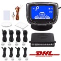 LCD Einparkhilfe +8 Sensoren zum Nachrüsten Parkhilfe Rückfahrwarner PDC Weiß