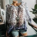 Bluse Corley Chiffon Tunika Oberteil Damen Gr. 34 bis 48 gemustert (457) NEU