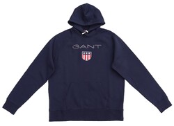 GANT - SHIELD HOODIE SWEATSHIRT KAPUZE - BLAU EVENING BLUE - Größe 3XL - NEU