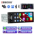 6.9" Android 14 Apple Carplay Autoradio 1 DIN GPS NAV RDS AM Wifi BT 6+128G Cam