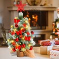Mini Weihnachtsbaum mit LED Christbaum Deko Tannenbaum 40cm Künstlich Desktop