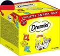 Dreamies Katzensnacks Mix: Huhn, Käse & Lachs, 12x60g Variety Snack Box