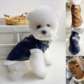 Winter Warmer Hundemantel Chihuahua Welpenpullover Lederjacke Kleidung Uk ↑